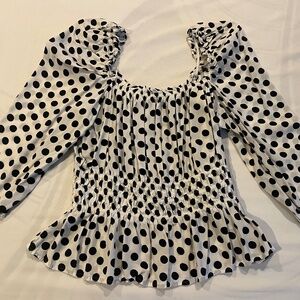Woman Polka Dots Blouse